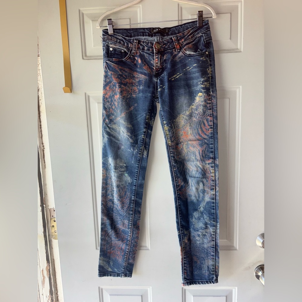 Navie print jeans size S